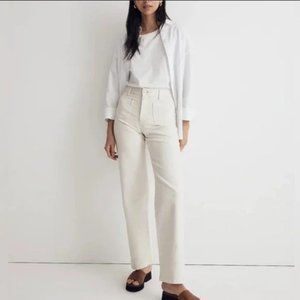 Madewell Petite Perfect Vintage Wide Leg Patch Pocket Denim Sz 26P